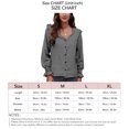 thumbnail image 5 of Camisa con cuello en V para mujer, manga larga con botones y linterna, camisa de manga larga con botones, durabilidad extendida, 5 of 5
