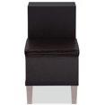 thumbnail image 4 of Allora Faux Leather Shoe Bench in Dark Brown, 4 of 4