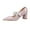 Light Pink, variant on Women Stylish Pearl Studs Single Strap Pointed Toe Pumps Mary Jane Chunky Heels Party Dress Shoes Size 9 Light Pink
