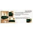 thumbnail image 2 of Modern 3-Seat Emerald Green Velvet Sofa with Gold Accents - Perfect for Living Room (220×80×75cm), 2 of 18