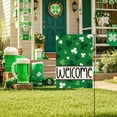 thumbnail image 1 of Xihbxyly Bandera de Jardín Del Día de San Patricio, Diseño de Trébol de Cuatro Hojas, Lino Duradero, Fácil Instalación, Decoración de Exteriores, Espíritu Navideño, Perfecta para Jardín o Patio, Tama, 1 of 5