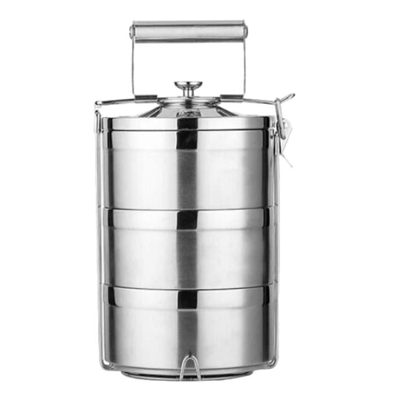 Thermal , Vacuum Insulated Food Carrier Bento Box Insulating Stainless Steel Containers for Travel Hiking Camping - 3 Tier