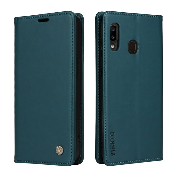 Wallet Case for Samsung Galaxy M10s, Kickstand and 2 Card Slots, Shockproof and Scratch Resistant, Blue