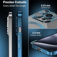 thumbnail image 5 of Magnetic Clear for iPhone 15 Pro Max Case [Compatible with MagSafe] [Full Camera Lens Protection] Luxury Plating Women Girls Men Cover Shockproof Phone Case for iPhone 15 Pro Max Blue, 5 of 14