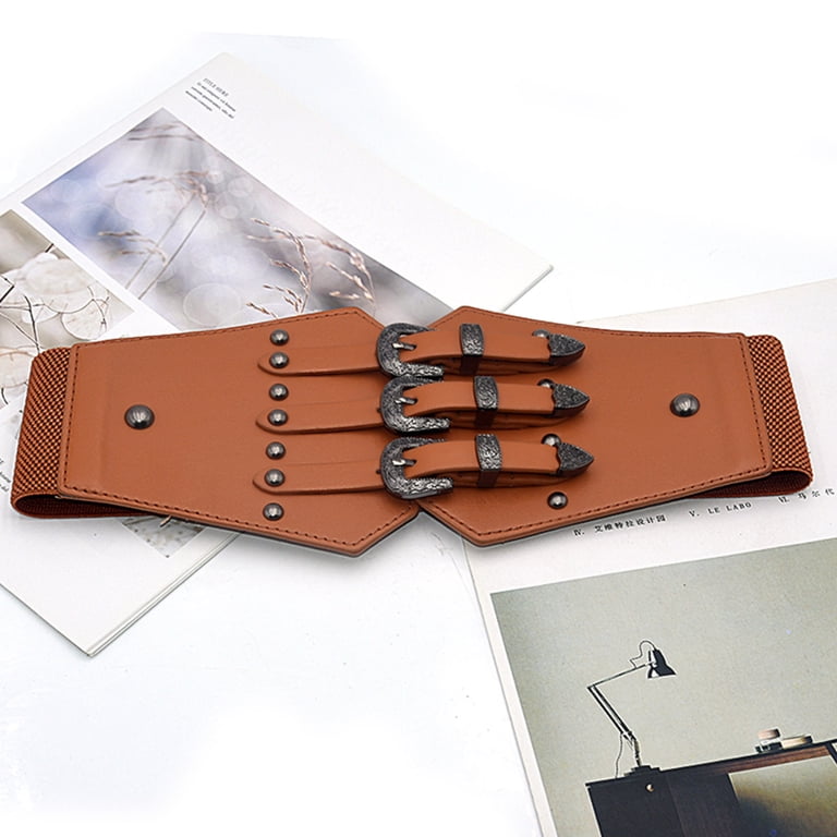 EnJoCho Womens Wide Elastic Waist Belt for Dress Coat 