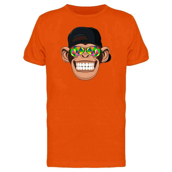 Monkey With Abstract Glasses Tee Men's -Image by Shutterstock