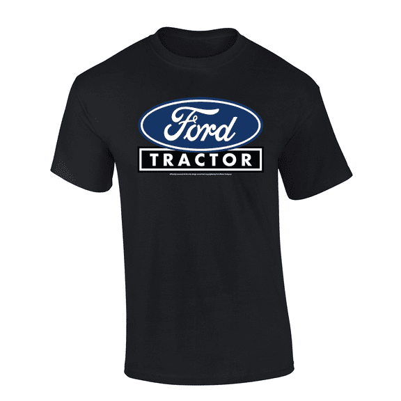 Trenz Shirt Company Mens Graphic T-Shirt - Distressed Ford Oval Tractor Design, Blue-Black-5xl