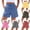 #03 Blue, variant on Womens Loose Fit Shorts Elastic Drawstring Waist Gingham Checkered Pattern Casual Short Pants Breathable Lightweight Summer Bottoms, XXL, #03 White