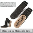 thumbnail image 2 of Men's Slipper Socks Fleece Lined Non-slip Soles, Winter Soft Thick Cozy Indoor Home Boots Anti-skid Gripper Bottoms, Warm Fuzzy House Shoes, Christmas Gifts For Dad Grandpa Boyfriend, Size 12-13, 2 of 5