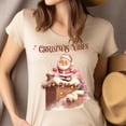 thumbnail image 4 of Christmas Vibes Santa T-Shirt | Cute Holiday Graphic Tee for Family, Maroon, Size S, 4 of 6