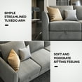 thumbnail image 4 of HONBAY Canapé Sectionnel Modulaire, Canapé en U avec Sièges de Rangement, Canapé Sectionnel avec Méridienne Convertible et Ottomans, Gris, 4 of 8