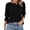 Black, variant on BTFBM Womens Tops Dressy Casual Summer T Shirts Crewneck 3/4 Sleeve Beach Vacation Loose Tunic Spring Work Blouse
