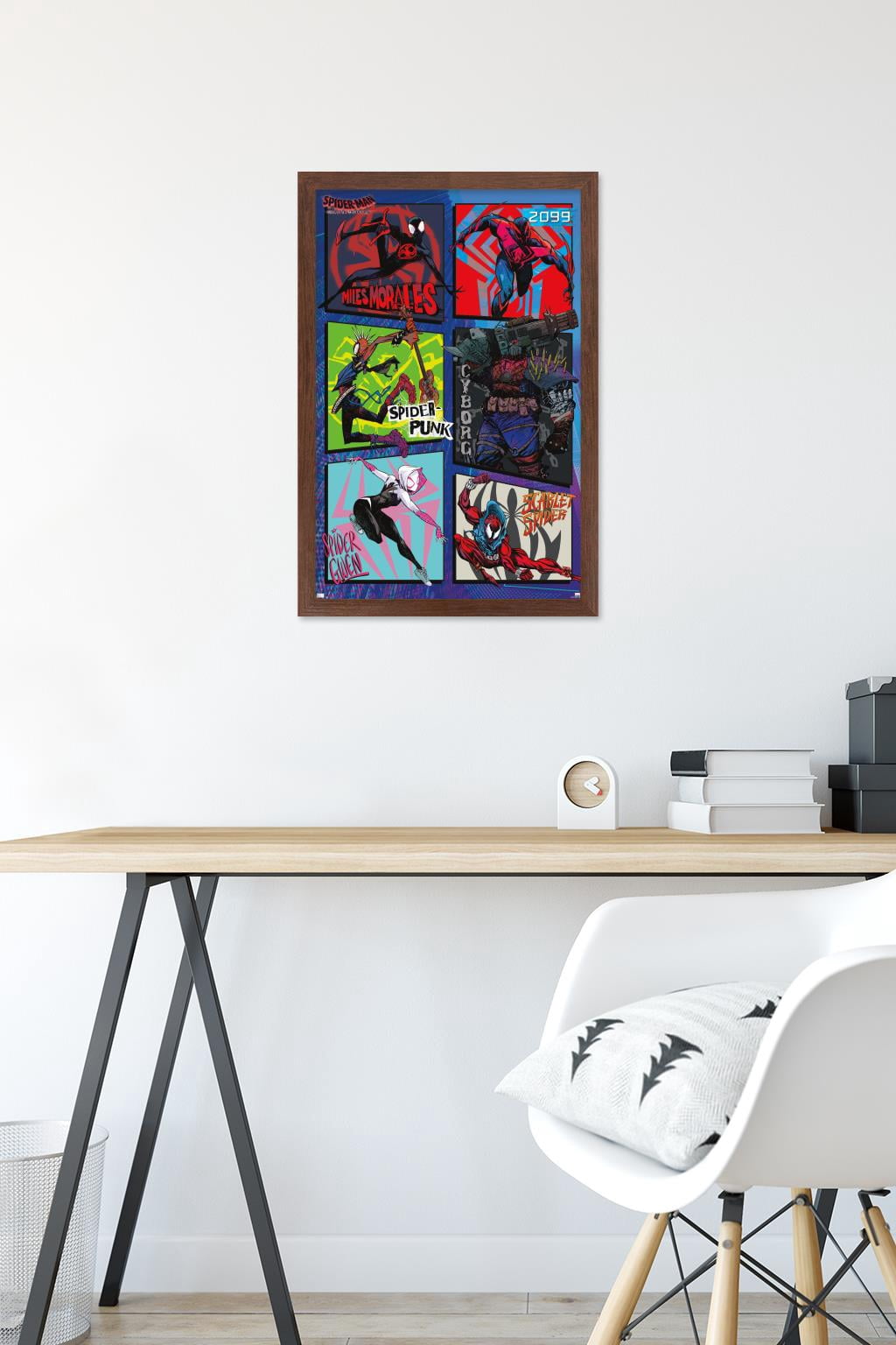Marvel Spider-Man: Across The Spider-Verse - Group Wall Poster, 14.725" x 22.375" Framed