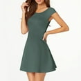 thumbnail image 3 of Efsteb Summer Dresses 2025 Womens Dresses Cap Sleeve Cocktail Graduation Formal Party Club Mini Outfits (Green,M), 3 of 6