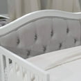 Orbelle Wooden Upholstered Toddler Bed, OffWhite, with Bed Rails, Baby