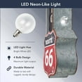thumbnail image 6 of Vintage Route 66 LED Marquee Wall Decor - Battery Operated Metal Wall Art With LED Light Bulbs - Retro Sign for Bar, Man Cave, Garage, Game Room & More, 6 of 6
