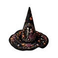 thumbnail image 2 of WULMLEO Halloween Hats for Women Assorted Quilted Witch Hats Varied Seasonal Prints Classic Pointed Wide Brim Cosplay Party Accessory J One Size, 2 of 8