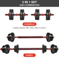 thumbnail image 3 of Dumbbell Threaded Dumbbell Handle Bars Extension Bar Set Adjustable Dumbbell Bars For Weight Lifting Home Gym Fitness Exercise, 3 of 7