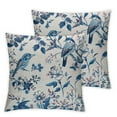 thumbnail image 2 of Nawypu  Chinoiserie Pillow Covers Retro Blue White Bird Flower Throw Pillow Case Vintage Floral Cushion Cover for Home Couch Bed Living Room Sofa Decoration Supplies, 2pcs, 2 of 6