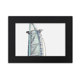thumbnail image 1 of Burj Al Arab Luxury Hotel Dubai Marco de Fotos de escritorio imagen Arte Negro Pintura 5x7 pulgadas, 1 of 4