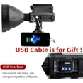 thumbnail image 4 of LINLIN LED Handheld Flashlight Rechargeable LED Spotlight Super Bright Work Light with 4 Modes IPX6 Waterproof Searchlight with Tripod and USB Output for Fishing,Hunting,Camping, 4 of 9