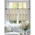 thumbnail image 4 of Green Spring Floral Sheer Curtains 45 Inch Length 2 Panels for Living Room, Colorful Summer Flowers Vintage Botanical Voile Kitchen Curtain Set, Luxury Privacy Drapes Window Treatment for Bedroom, 4 of 7
