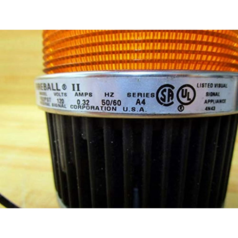 Federal Signal Warning Light,Strobe Tube,Amber,120VAC FB2PST Federal Signal Warning Light,Strobe Tube,Amber,120VAC FB2PST