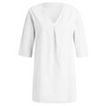 thumbnail image 2 of Mangas Blusa V Cuello tamaño Tops de verano Sunnimix Blusa con mangas tres cuartos, 2 of 8