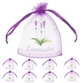 thumbnail image 1 of 20pcs Lavender Sachets Drawstring Bags Empty Organza Pouches Sachet Empty Bags Organza Gauze Bags for Lavender Herbs Spices Purple, 1 of 4