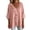 *Pink, variant on ClodeEU Women's Linen Blend Ruffle V Neck Half Sleeve Blouse,Casual Loose Solid Shirt Top Blue,Women's Plus L