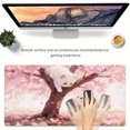 thumbnail image 5 of LIVEKEY Mouse Pad Durable Easy Clean Ultra Large 80x40x0.3cm Full Desk Coverage Cherry Blossom Cat Art Non Slip Stitched Edge for Gaming and Office, 5 of 5