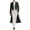 Black Jacket for Men, variant on Mrmaere Men's Tailcoat Formal Long Coat Double-Breasted Elegant Outerwear for Wedding & Black L