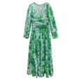 thumbnail image 3 of Clearance Rciityk Maxi Dresses for Women Casual Floral Deep V Neck Long Sleeve Spring Fall Boho Dresses Wedding Guest Holiday Beach Long Dress - Spring/Summer Savings Clearance, 3 of 4