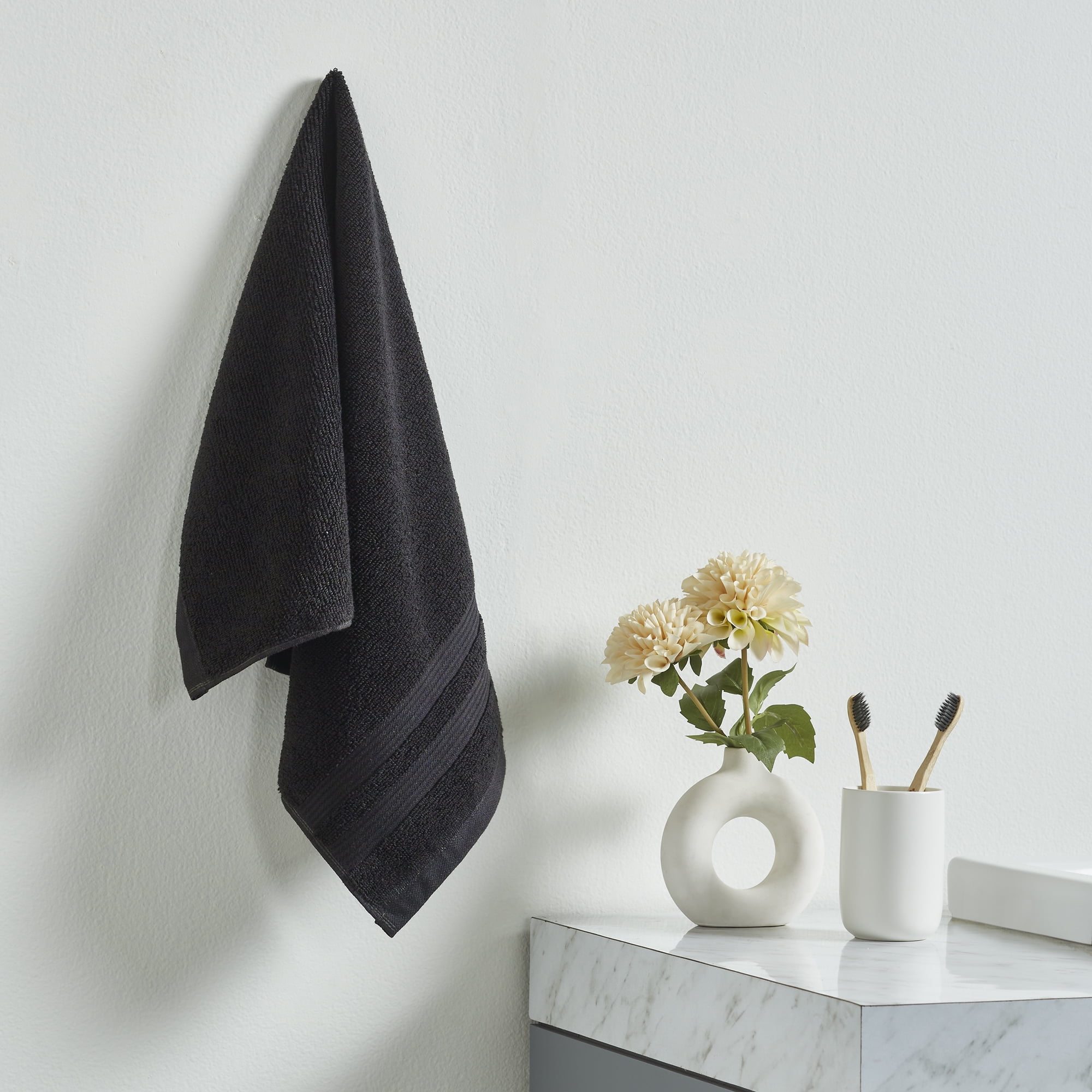 Seriously Black Hand Towel Set