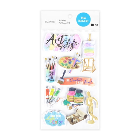 Recollections Painting Dimensional Stickers, 12 Pack