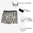 thumbnail image 6 of Daiia Panda With Crown And Stars Men's Underwear Boxer Briefs, Cotton Stretch Moisture-Wicking Underwear-Medium, 6 of 9