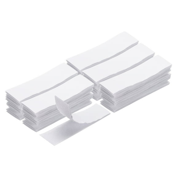 Uxcell 48set Hook and Loop Strips with Adhesive 1.2"x4" Double Sided Hook and Loop Tape Nylon Self Sticky Fastener, White