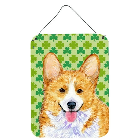 Corgi St. Patrick's Day Shamrock Wall or Door Hanging Print