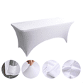 thumbnail image 2 of Tablecloths for Rectangular Tablecloths,Stretch Fit Tablecloths,for Events, Cocktail Parties White, 2 of 6