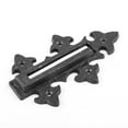 thumbnail image 6 of Renovators Supply Door Latches Slide Latch Bolt 5" Black Wrought Iron Colonial Chain Type Door Guard Extra Security Rust Resistant Privacy latches w/Hardware Pack of 2, 6 of 9