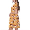 thumbnail image 2 of Lsque Dachshund Dog Puppy Print Women's Casual Dress T-Shirt Summer Short Sleeve Scoop Neck Swing Dresses, 2 of 6