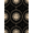 Black Beige Gold, Pattern 12, variant on ODIKA Round Boho Astrology Vintage Gothic Scroll Border Distressed for Home Office, Gaming Room, Under Desk, Non-Slip Chair-Friendly