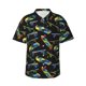 thumbnail image 1 of Balery Colorful Skateboard Camisas hawaianas de manga corta para hombre, camisas playeras de corte holgado, camisas de vacaciones con botones,Medium, 1 of 7