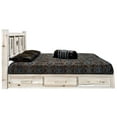 thumbnail image 4 of Homestead Collection Platform Bed w/ Storage, California King w/ Laser Engraved Pine Design, Ready to Finish, 4 of 7