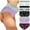 E, variant on Matoen 5 Pack Women's Soft Cotton Breathable Briefs Ladies Mid-High Waisted Full Coverage Panties (Regular & Plus Size)