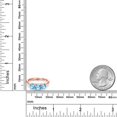 thumbnail image 6 of Gem Stone King 18K Rose Gold Plated Silver Swiss Blue Topaz Engagement Ring for Women | 2.30 Cttw | Round 6MM | Gemstone November Birthstone | Size 6, 6 of 6