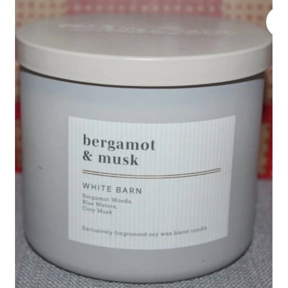 Bath & Body Works Bergamot & Musk 3 Wick Candle