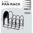 thumbnail image 3 of czcpp-Heavy Duty Pan Organizer, 5 Tier Rack - Holds up to 50 LB - Holds Cast Iron Skillets, Griddles and Shallow Pots - Durable Steel Construction - Space Saving Kitchen Storage - No Assembly Require, 3 of 4