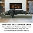 thumbnail image 5 of FurHaven Pet Products Two-Tone Faux Fur & Suede Pillow Deluxe Chaise Lounge Pet Bed for Dogs & Cats - Dark Sage, Jumbo, 5 of 8