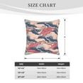 thumbnail image 2 of Housses de Coussin Décoratives en Velours Lot de 2, Housse de Coussin Carrée Douce avec Fermeture Éclair Invisible Impression Vagues Rugueuses, 18"x18 Pouces, 2 of 6